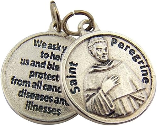 Miniatura 2 de Medalla de santos católicos con base de alpaca con colgante que contiene una oración de protección 34 de pulgada