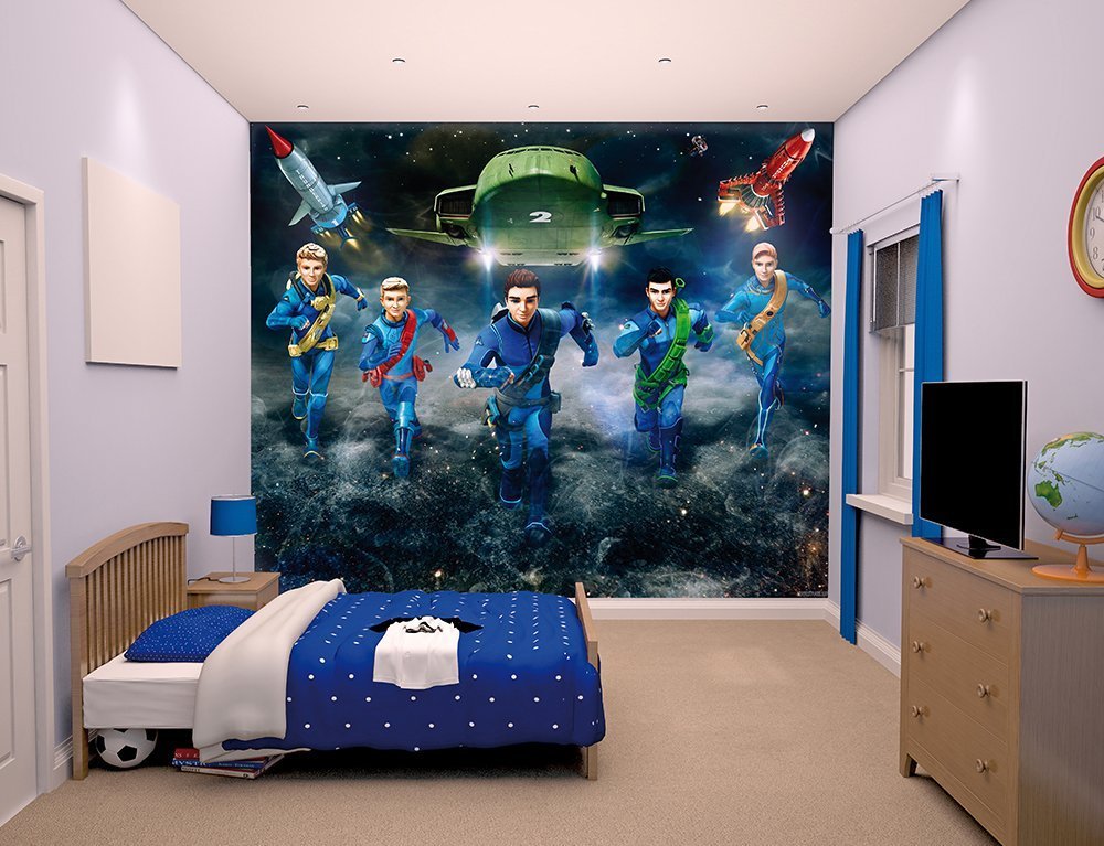 Walltastic "Thunderbirds are Go Wallpaper Mural, Paper, 8 x 10 ft