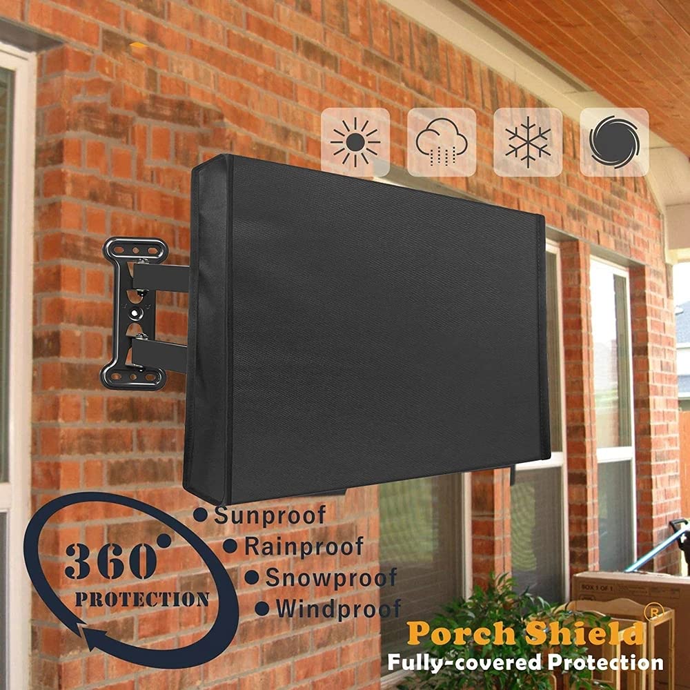Funda Tv Exterior 1Pcs Regular Size Outdoor TV Covers, Weatherproof, Television Case Protector Tv Exterior(Beige,46-48inch)