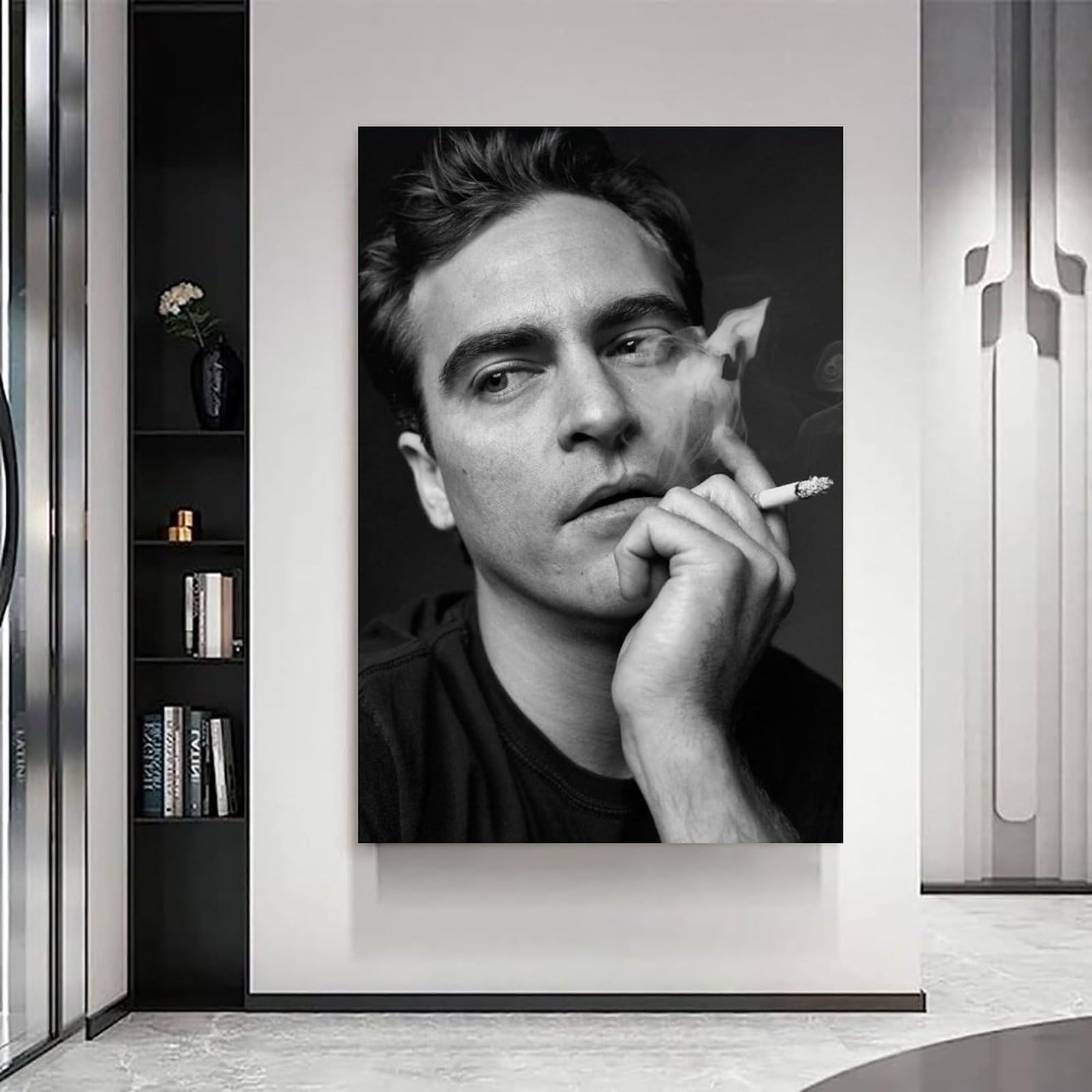RipPou Joaquin Phoenix Smoking Poster Canvas Wall Art Decorative