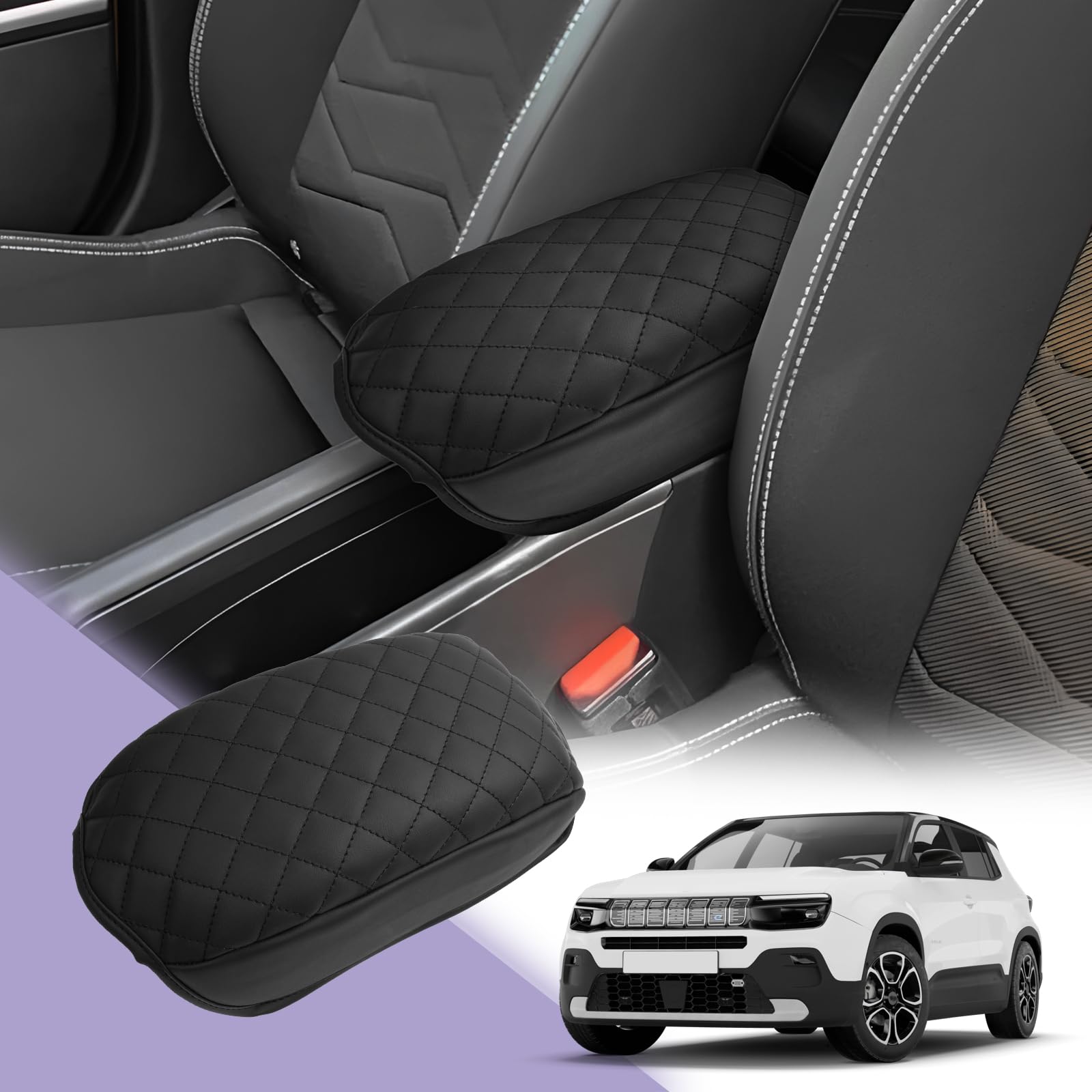 Z.MYUKI]Duster 3 Vano portaoggetti per console centrale per Dacia Duster 3 2024-2025 2026 Accessorio Bracciolo Cassetto portaoggetti Organizer (Senza freno a mano, Rosso