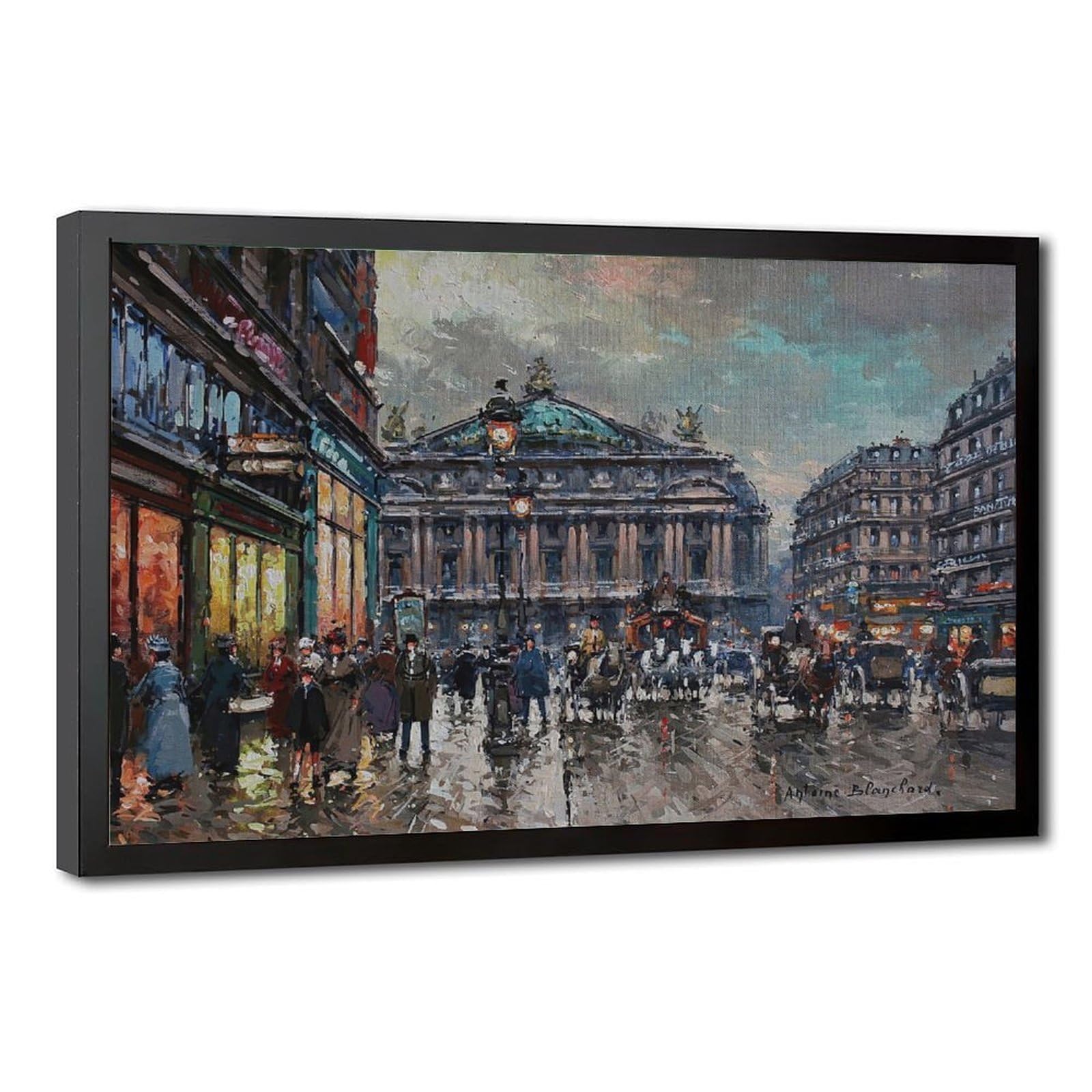 WCYB The Palais Garnier Paris Opera House by Antoine Blanchard Posters Prints Canvas Deco Paintings Wall Art Hangable Frame 24" L X 36" W