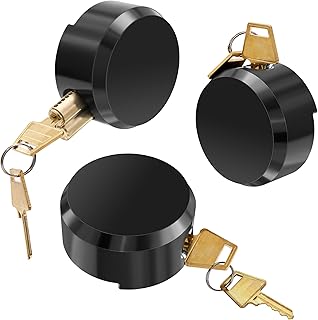 3 Pieces Hidden Puck Locks for Trailers, Trailer Door Locks Heavy Duty Hockey Puck