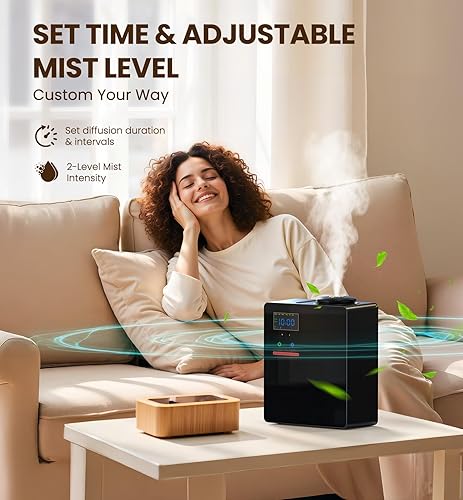 Miniatura 3 de Difusor de aceite esencial sin agua de 5000 pies cuadrados de cobertura para hogar grande, hotel u oficina, máquina difusora de aroma de aire frío
