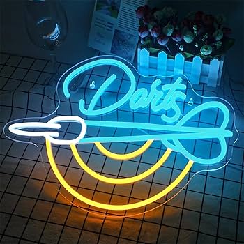 Amazon.co.jp: FINOTI ダーツネオンサインゲームルームダーツネオン