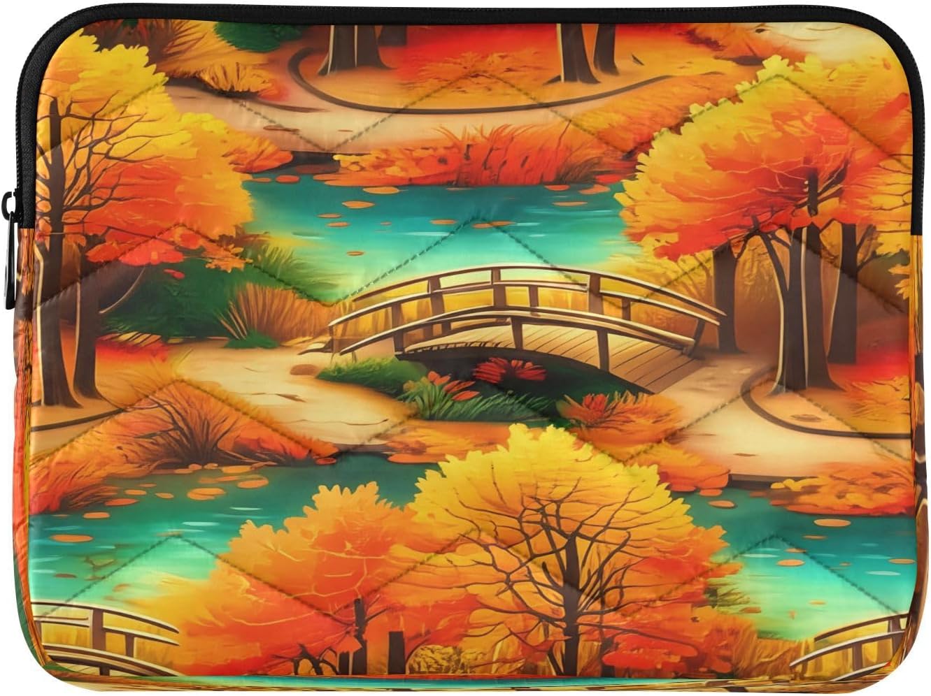 Autumn Laptop Sleeves Carrying Laptop Bag Shockproof Protective Briefcases with Soft Padding, Lightweight Computer Bag for Travel & Work, Medium Size 13.4x0.8x10.2Inch