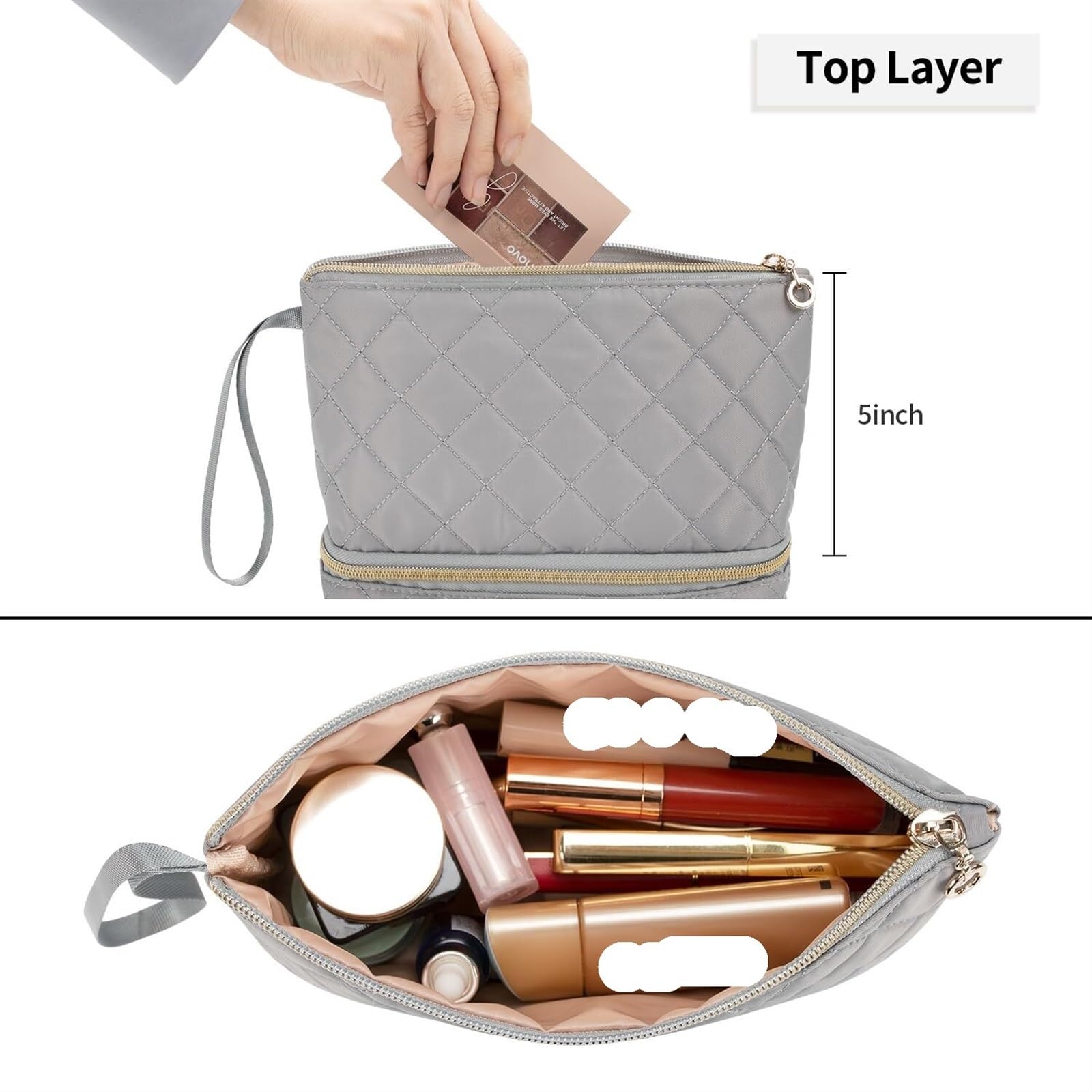 RUVOO Portátil para Viaje Bolsas Bolsa de cosméticos de Viaje Bolsa de cosméticos Transparente Bolsa de Almacenamiento de cosméticos Bolsa de Aseo Organizador Maquillaje(A)