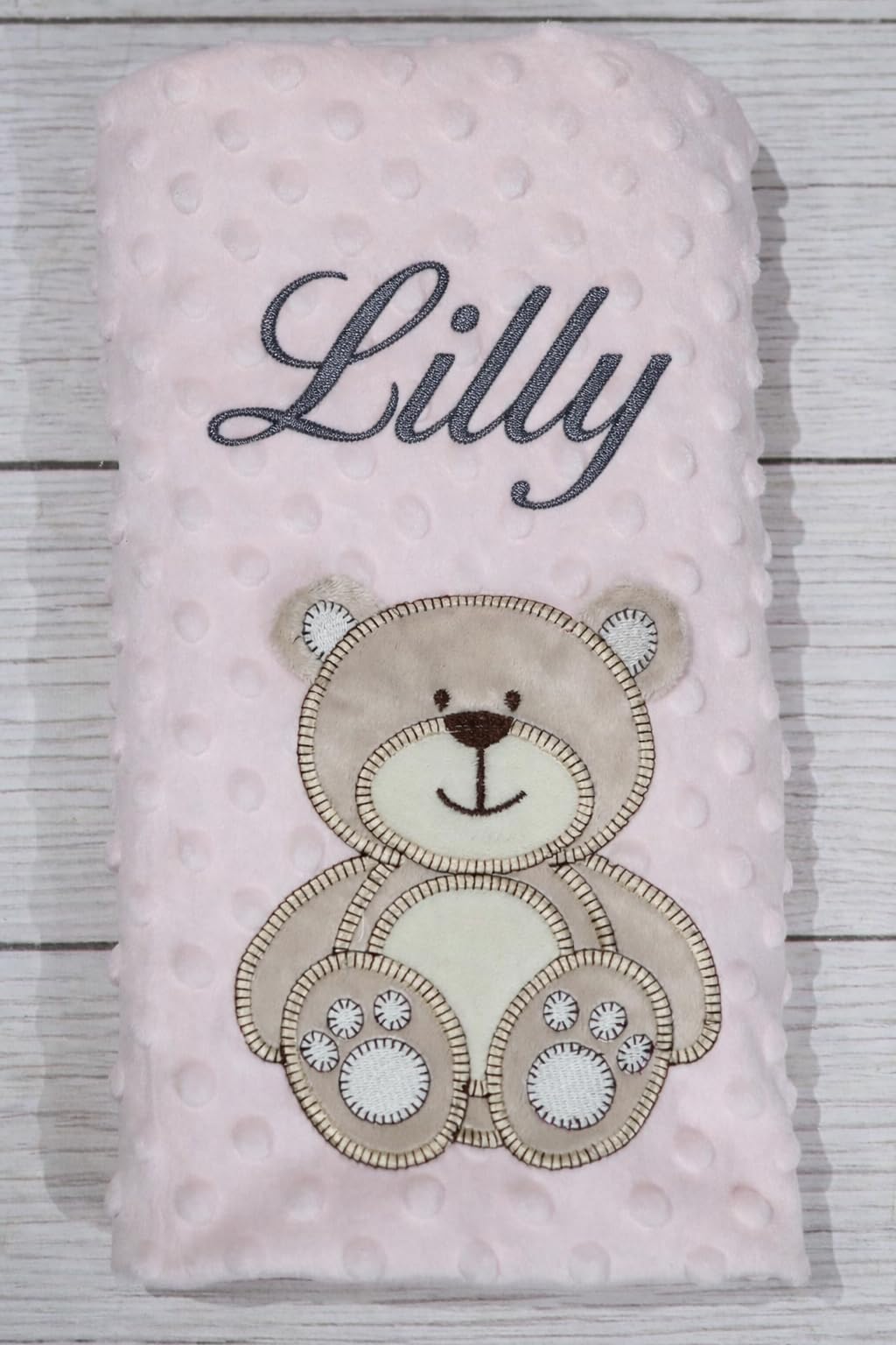 Personalisierte Babydecke mit Namen – Doppellagig, Kuschelig Weich – Rosa Decke mit Sternenmuster – Geschenk zur Geburt, Taufe oder Babyparty (Rosa - Sternen + 3D Motiv + Geschenkbox, 75 x 100 cm)