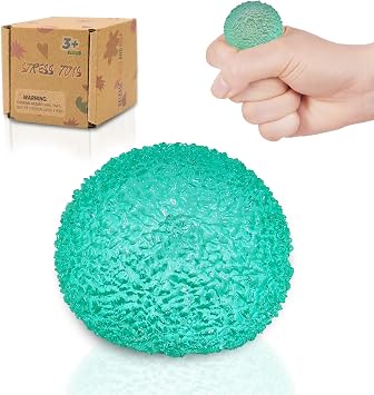 Squeeze Toys for Kids, 1.57in Stress Relief Balls, Durable & Safe Stress Toys for Boys and Girls Age 3+, Ideal for Autism, Adults, and Classroom Rewards Small Green