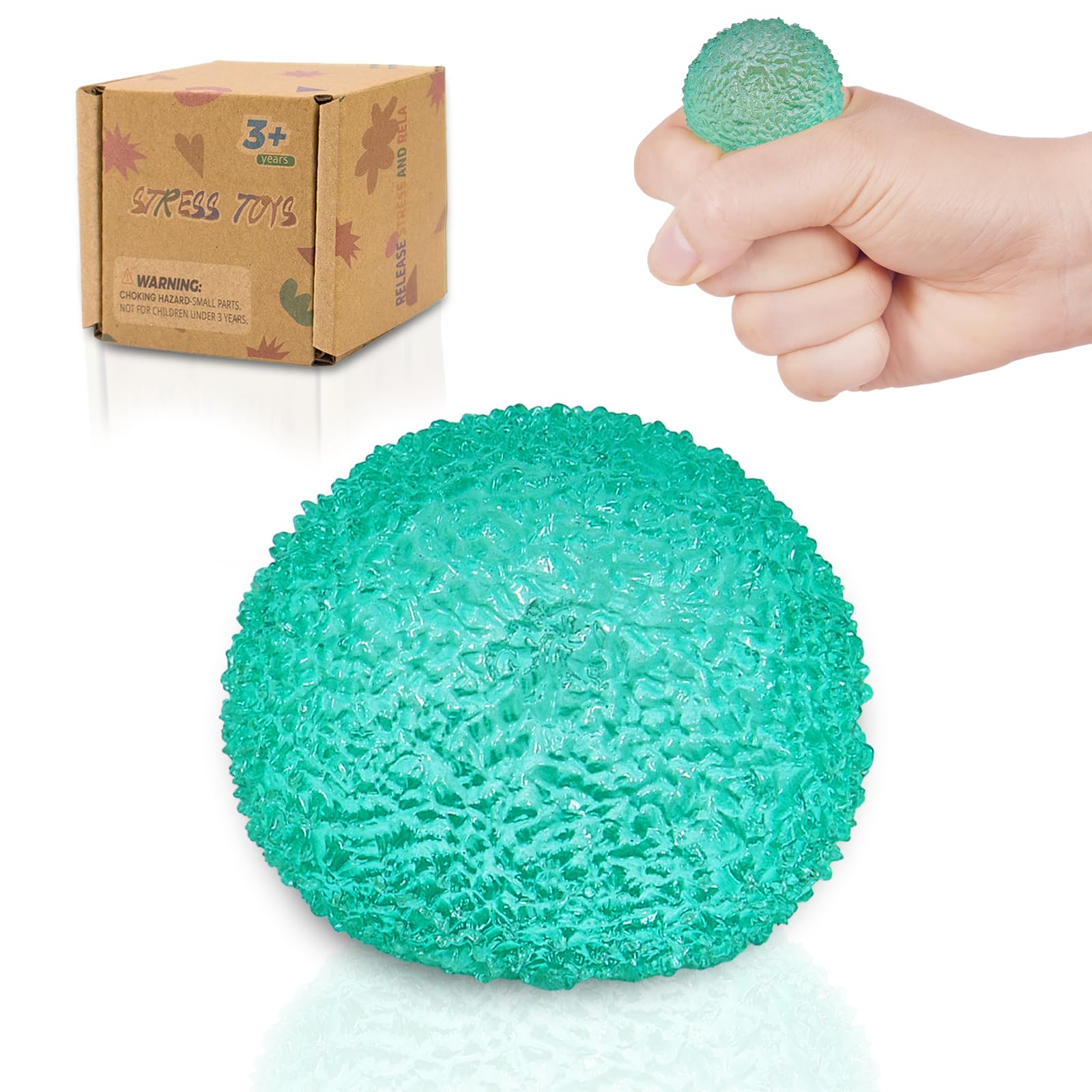 Graphinza Squeeze Toys for Kids 1.57in Stress Relief Balls, Durable & Safe Stress Toys for Boys and Girls Age 3+