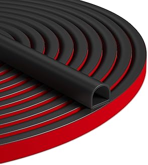 40FT Weather Stripping Door Seal - Self Adhesive Weather Insulation Strip Weatherstripping Silicone D Shaped Seal Strip Door Frame Gap Filler/Window Soundproofing