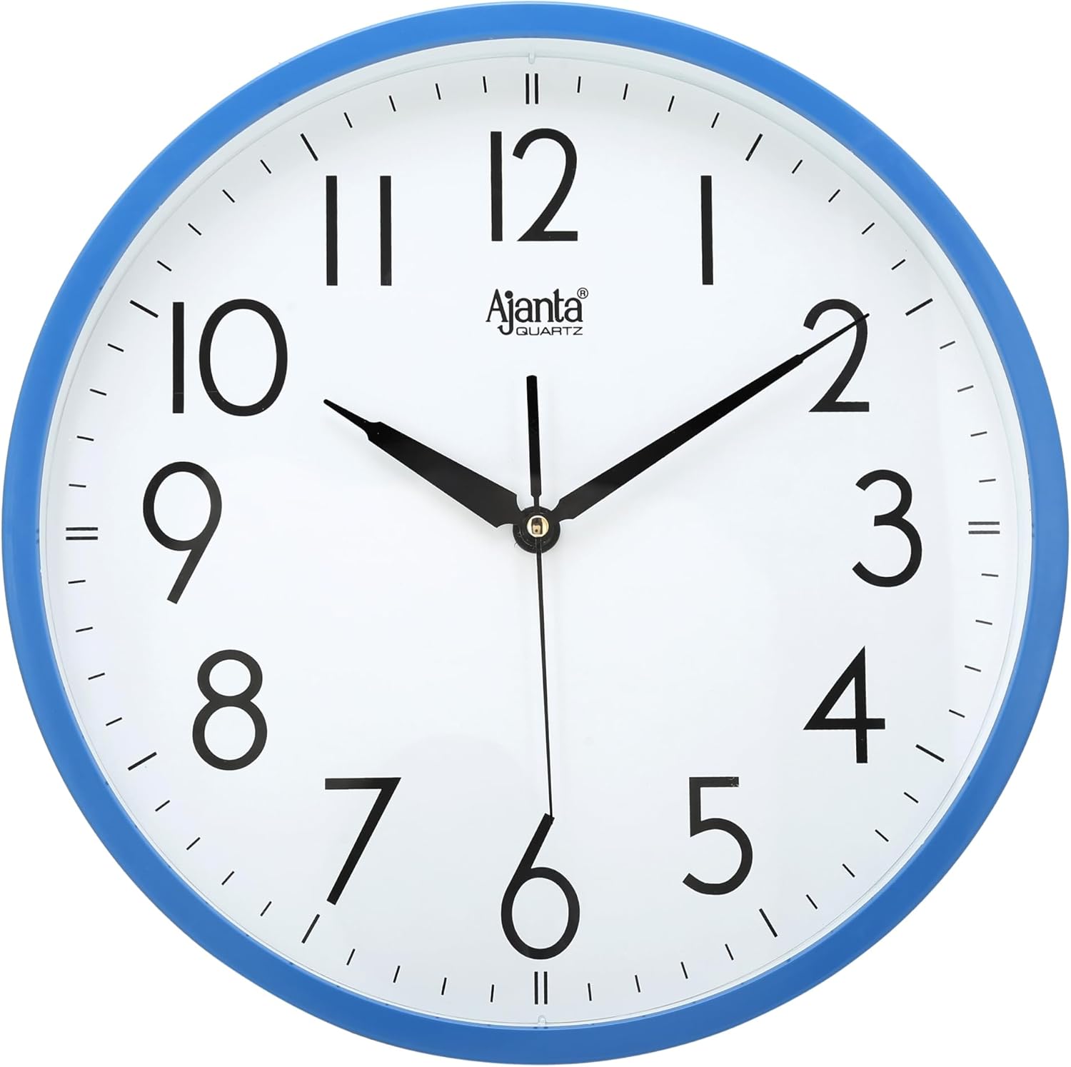 Ajanta Wall Clock for Living Room, Wall Clock for Home 12 Inches Wall Clock for Bedroom (Blue, 30 x 30 x 4 cm)