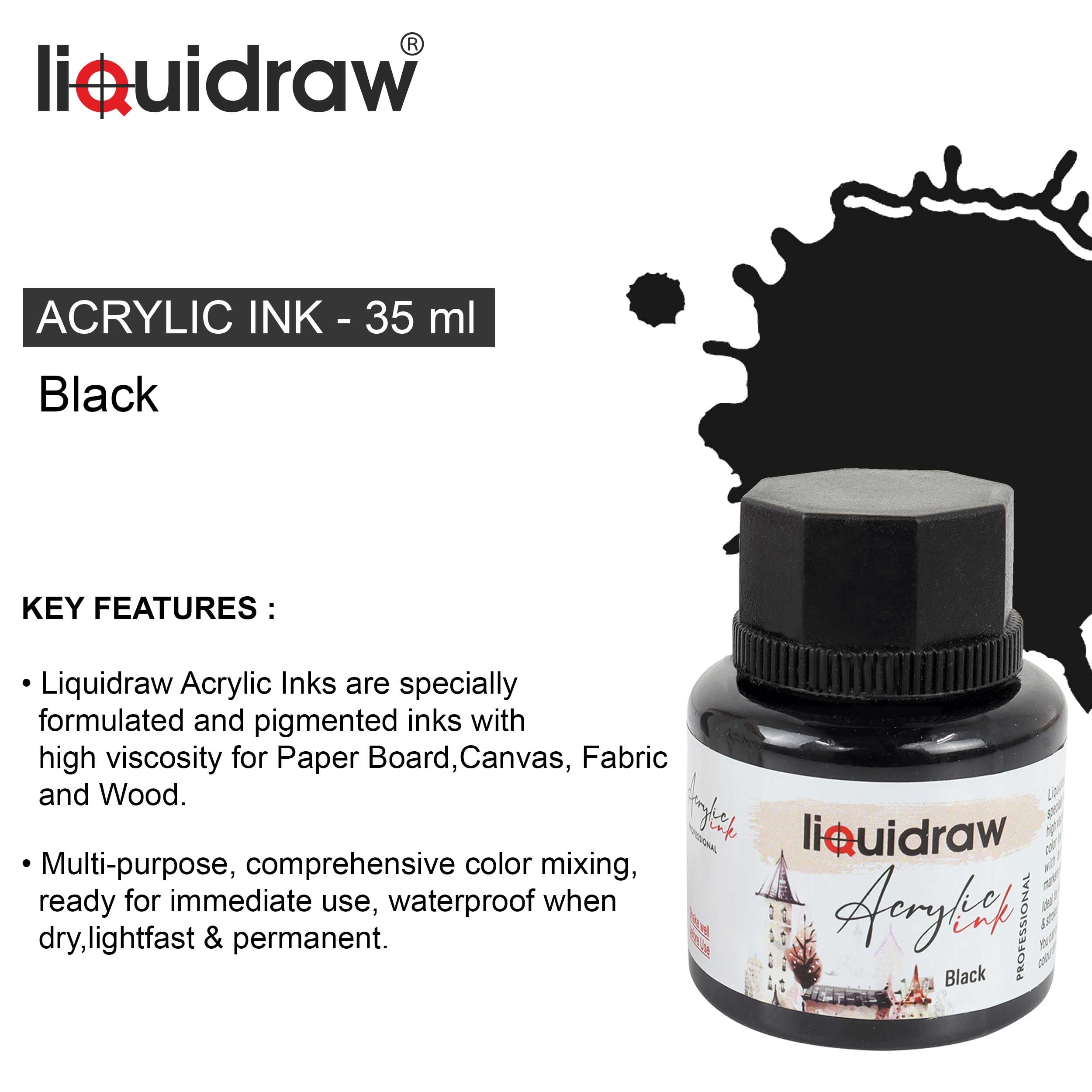 Set 20 Inchiostri Acrilici Liquidraw 35ml - Professionali Impermeabili Per Arte - Foto 12