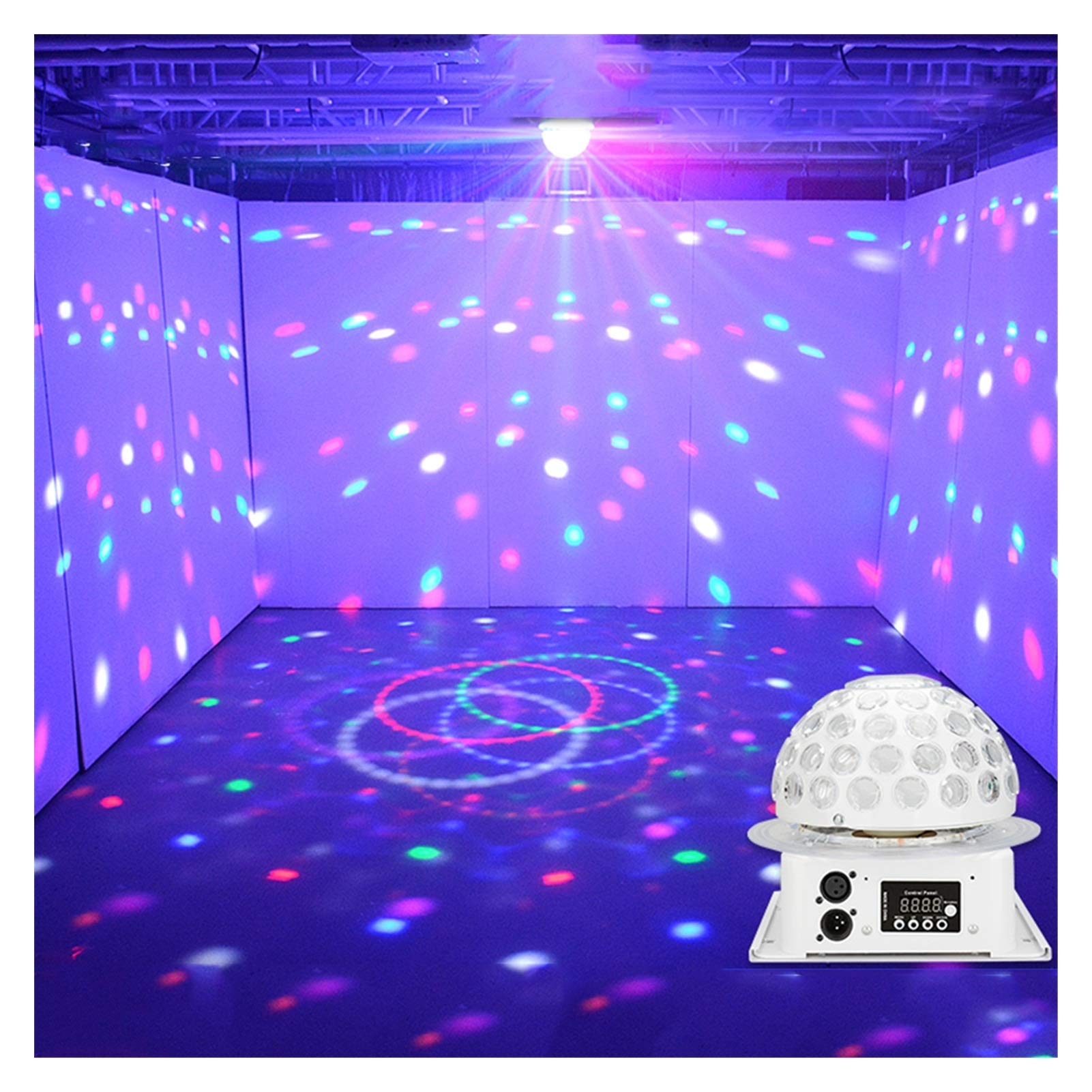 YXCKG Musica Attivata Palla da Luci Discoteca, Luci Discoteca LED, Luce di Scena DJ Luci da Discoteca Colorate, Spettacolo di Luci da Ballo per Feste in Casa (Color : Style B)