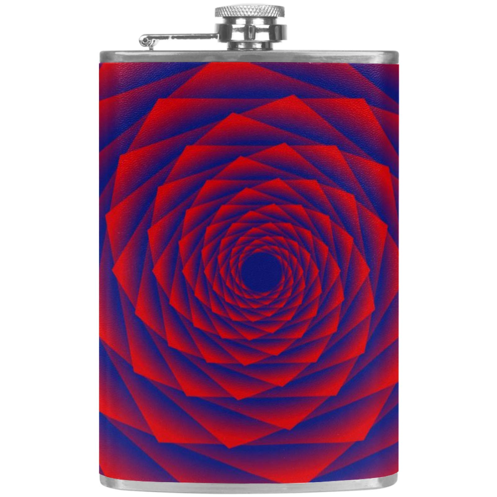 Flasque à whisky de poche en cuir avec entonnoir de camping pour bouteille de vin