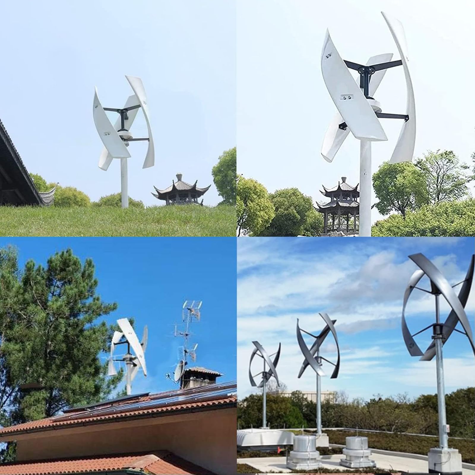 Zestaw generatora turbiny wiatrowej 7000 W, 12 V, 24 V, 48 V, pionowa turbina z kontrolerem ładowania do łodzi, pawilonów, domów, firm i przemysłu