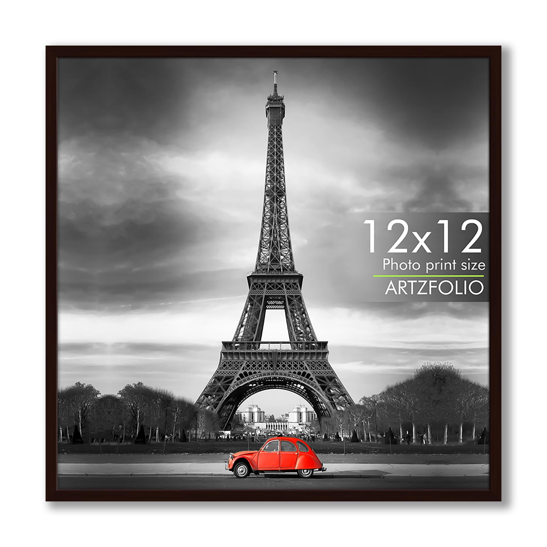 ArtzFolio Wall Photo Frame D566 | Wall Photo Frame Collage for Living Room | Picture Frames Bedroom, Home & Office Decoration | Dark Brown | 12x12 inch (30x30 cms)