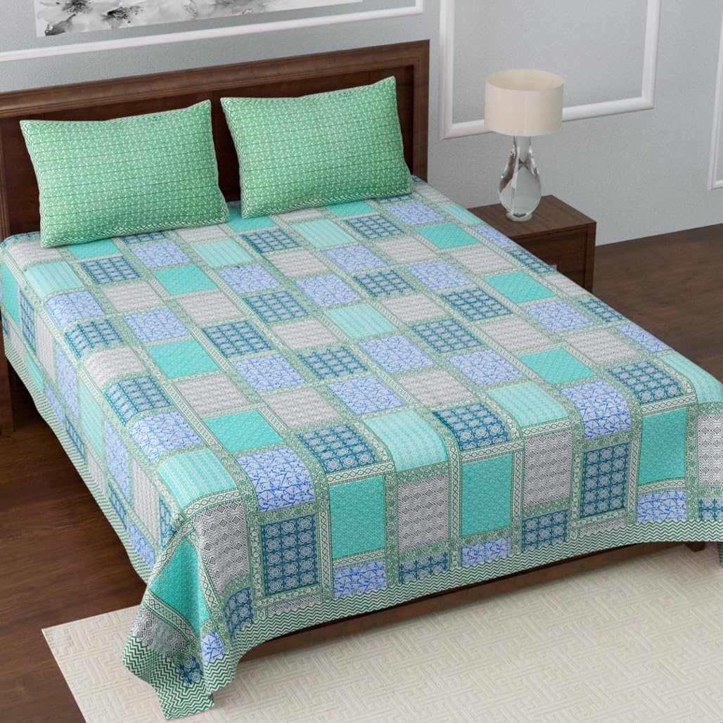 Living Roots Pure Cotton Bedsheets - Grey Paisley -29