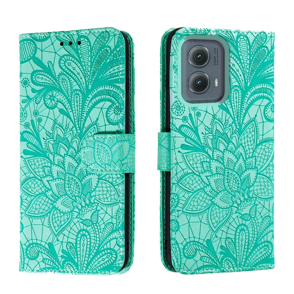 shingtomua for Motorola Edge (2024) Embossing Wallet Case Kickstand Magnetic Flip Cover Credit Cards Slot PU Leather Shockproof Flip Magnetic Case for