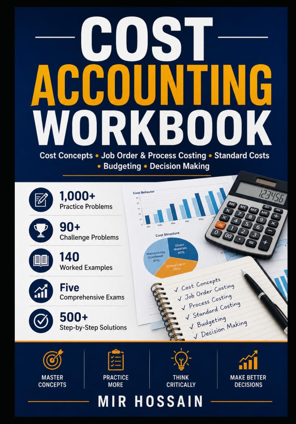COST ACCOUNTING WORKBOOK Cost Concepts Job Order & Process Costing Standard Costs Budgeting Decision Making: 1,000+ Practice Problems 90+ Challenge Problems 140 Worked Examples Five Comprehensive Exam