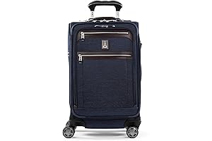 Travelpro Platinum Elite Softside Expandable Carry-On Luggage with 8-Wheel Spinners and USB Port