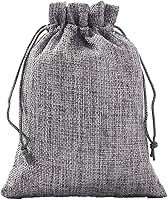 Vista 10 de 10 bolsas de arpillera para vino con cordón marrón, bolsas de yute para botellas de vino, para bodas, cumpleaños, Navidad, almacenamiento