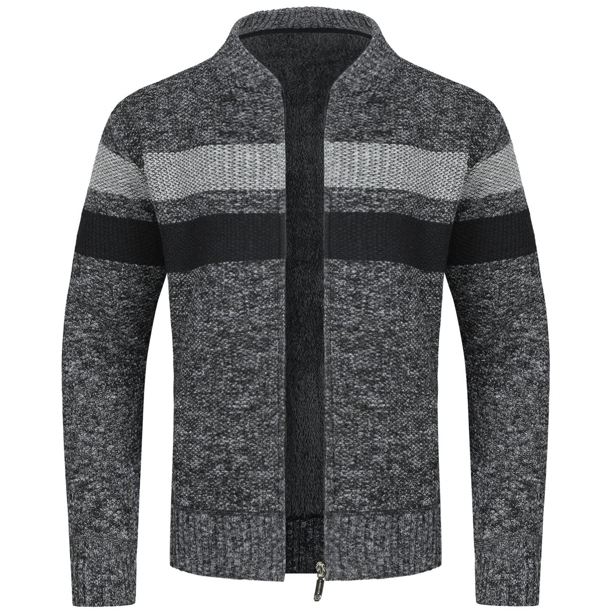 YOUTHUP Herren Fleece Strickjacke Regular Fit Cardigan Winter Outdoor
