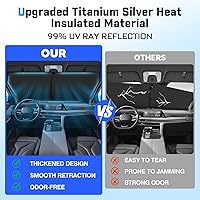 Vista 109 de KUST - Parasol plegable para parabrisas para BMW X1 E84, accesorios 2011 2012 2013 2014 2015, protector de visera de sol ajustable que bloquea