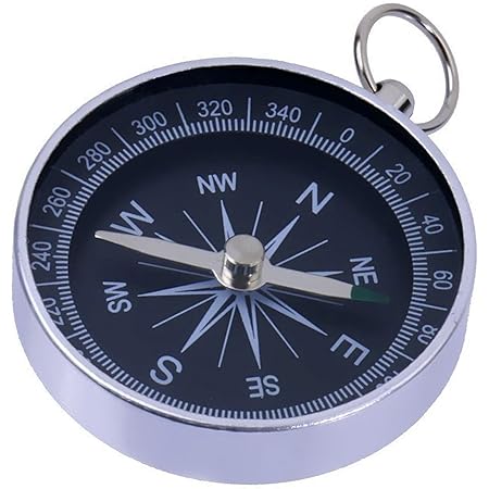 Amazon ポケットコンパス 方位磁石 方位磁針 羅針盤 ポケットコンパス 小型 アウトドア 登山 ハイキング 用 Doncui 方位磁石 温度計