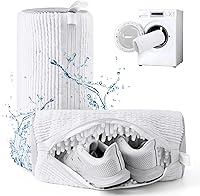 Vista 11 de Shoe Washing Machine Bag,Shoe Laundry Bags for Sneakers, Reusable Shoe Cleaning Bag for All Shoe Sizes Amarillo