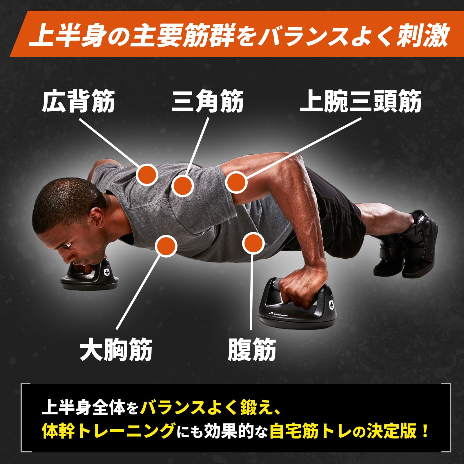 Amazon.co.jp: ハービンジャー(Harbinger) プッシュアップバー 回転式