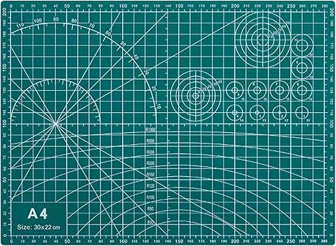 Akkerds Cutter Mat, Green, Workbench, DIY, Cutter, Crafts, Stationery, Cutting A4, 11.8 x 8.7 inches 30 x 22 cm