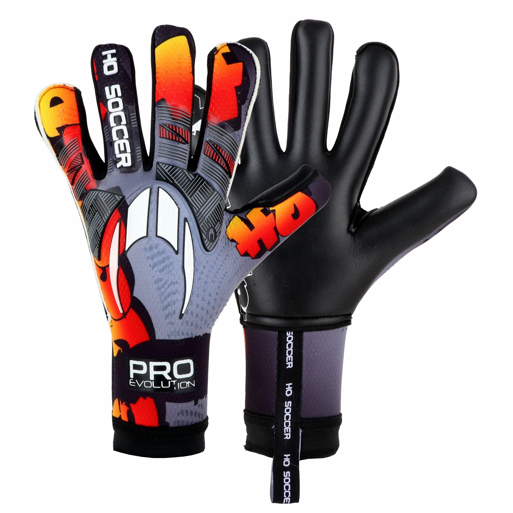 HO Soccer Pro Evolution Graffiti RN Orange Art Guantes de Portero, Unisex Adulto.