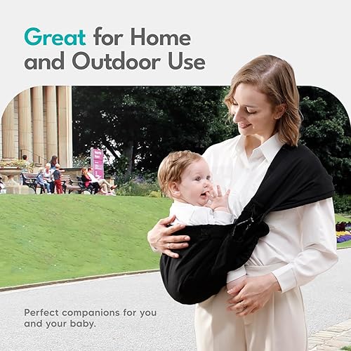 Miniatura 4 de HOMEAL Portabebés para recién nacidos a niños pequeños, ligero portabebés, ajustable y transpirable para niños pequeños de 7 a 40 libras, portabebés