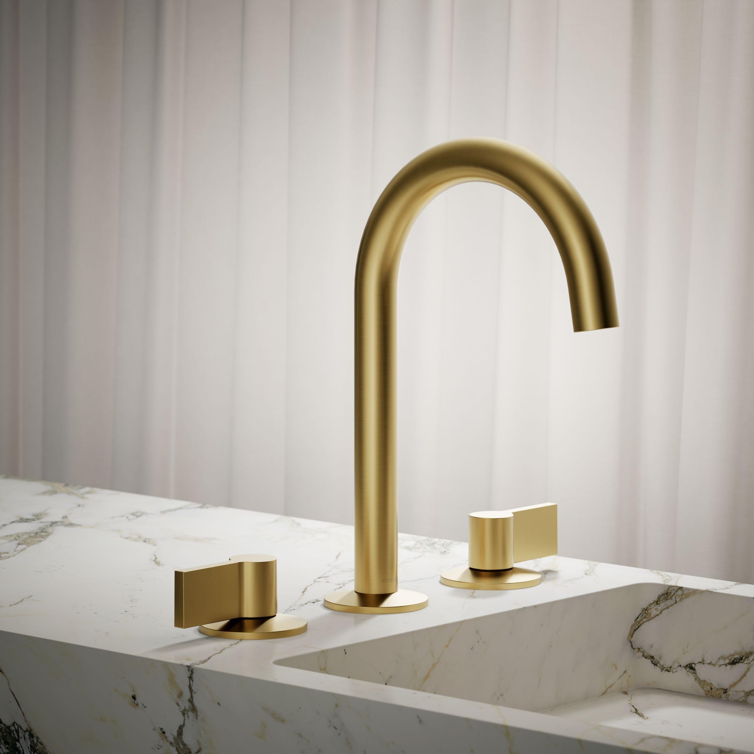 Kohler 77967-2MB Componentes accesorios de fontanería, latón moderno cepillado vibrante