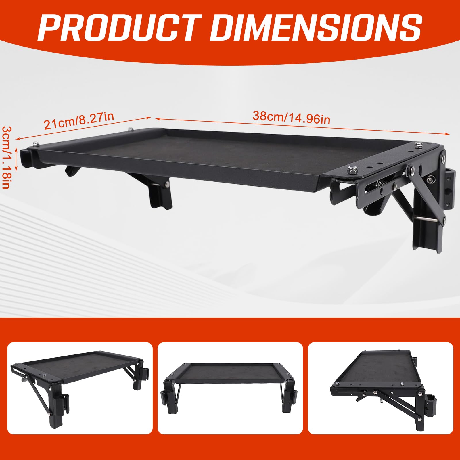 Banco de trabajo plegable compatible con el sistema de embalaje Milwaukee, mesa de trabajo plegable con bandeja magnética para herramientas, superficie recubierta de goma, soporte de aluminio, banco