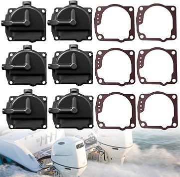 433000 Float Chamber Carburetor Bowl Kit Compatible with Johnson Evinrude 90-100-105-115-135-150-175HP, Replace 343870 433000 766418 - with 335070 Gasket