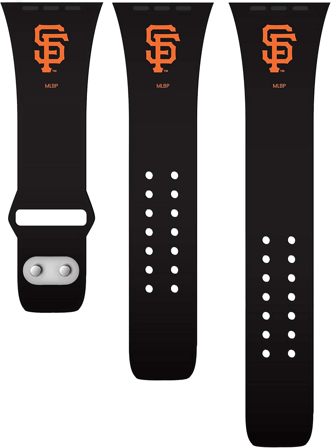 Amazon Com San Francisco Giants Silicone Sport Watch Band Compatible With Apple Watch 38mm 40mm Black Cell Phones Accessories