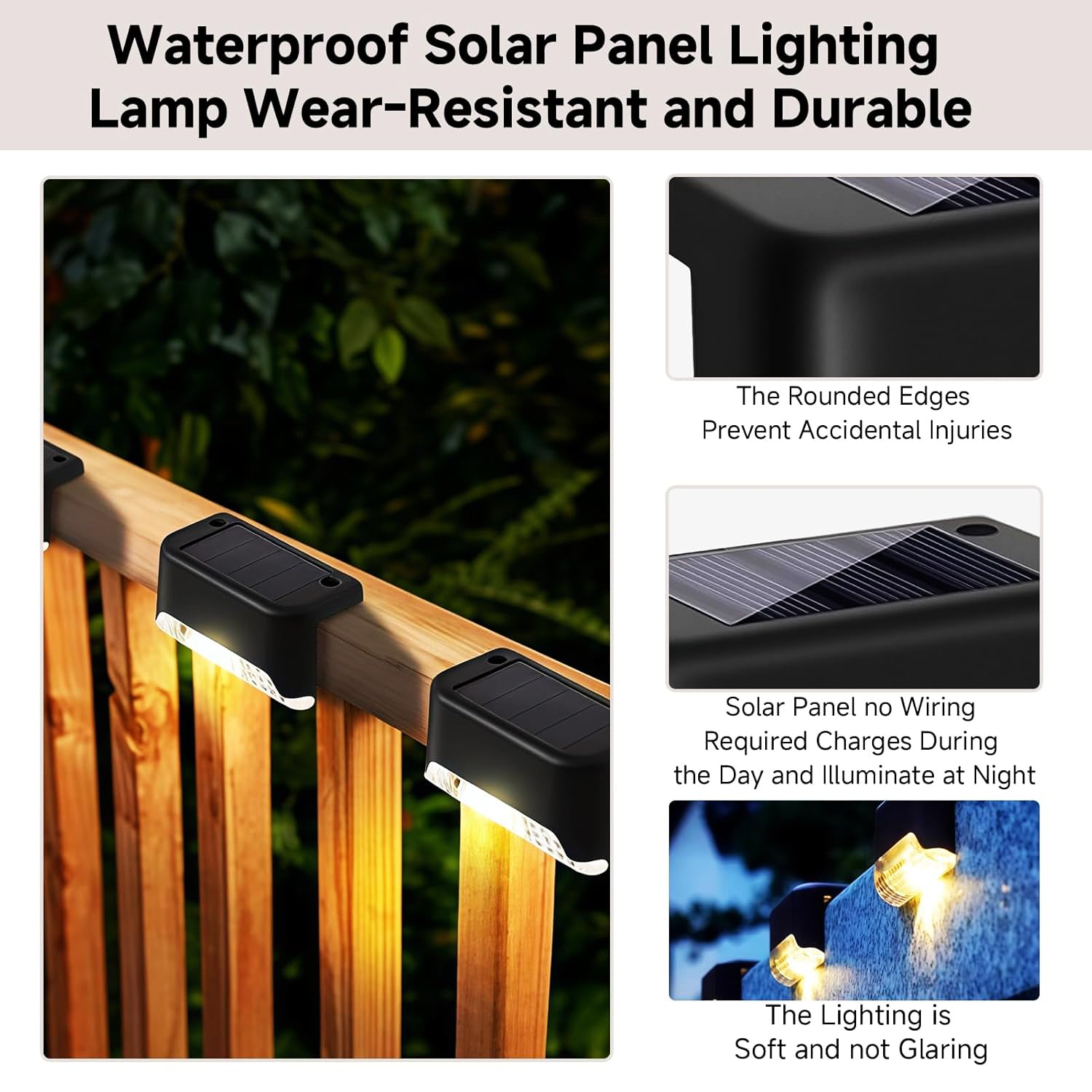 Outdoor Solar Lights - Waterproof Deck & Garden -5
