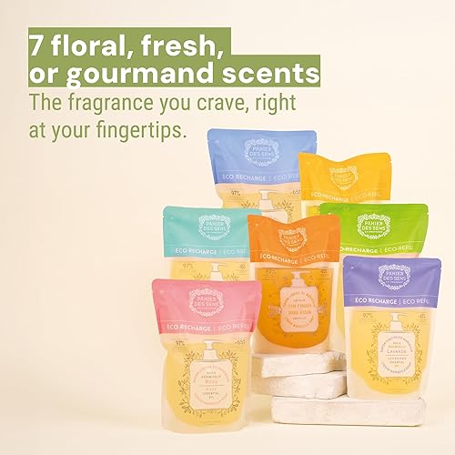 Miniatura 7 de Panier des Sens - Recambios de jabón líquido para manos - Recambio de jabón de manos verbena - Lavado de manos hidratante francés con aceite de coco