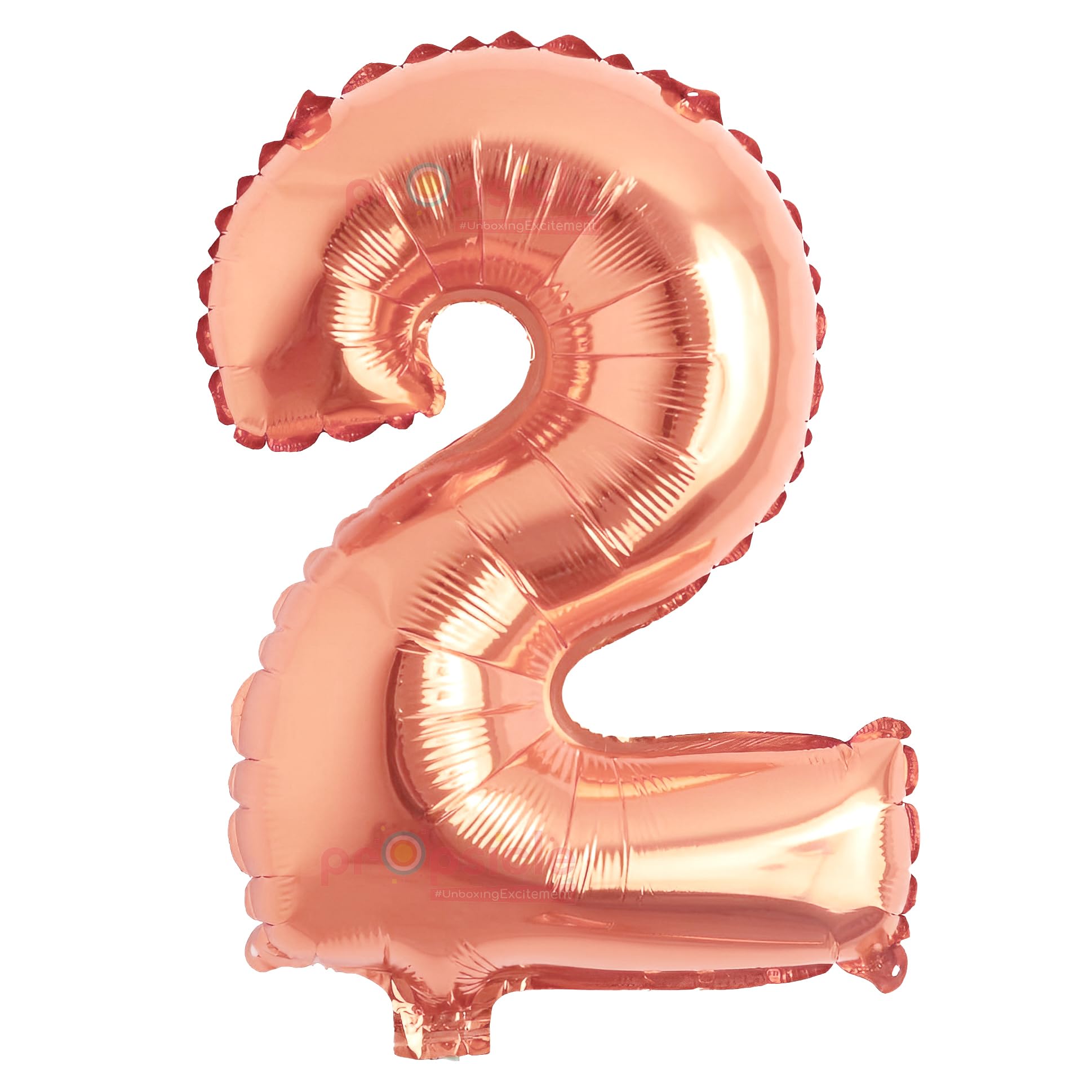 16 Inch Number 2 Foil Balloon Rose Gold for Birthday Anniversary Photo Booth Backdrop Table Décor | 2nd No. Kids/Adult Party Decoration, Cake Table Highlight, Mix and Match Age or Year