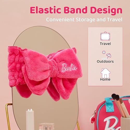 Miniatura 4 de MINISO Barbie Collection - Diadema grande con lazo, accesorio para el cabello elegante y cómodo para mujer