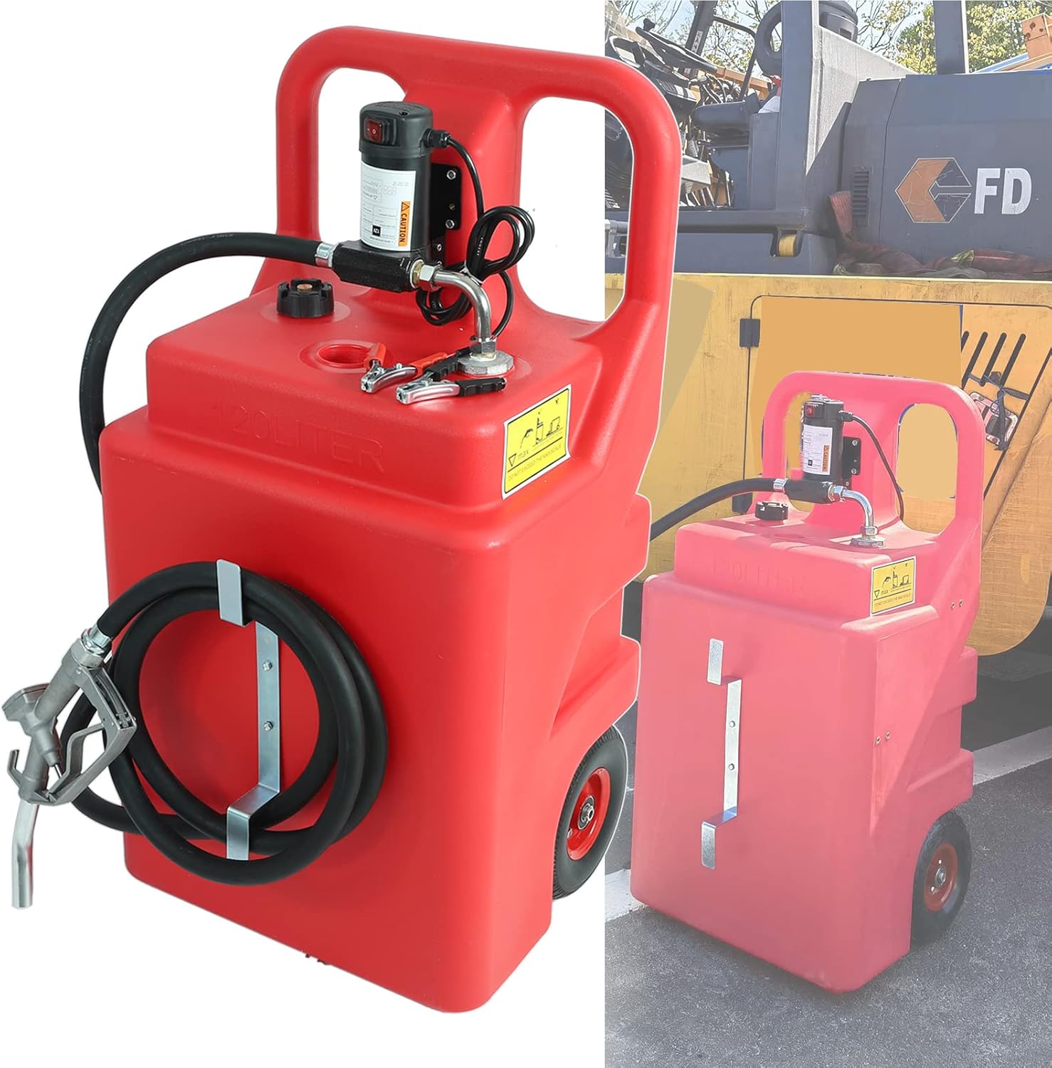 32 Gallon Portable Oil Transfer Fluid Diesel Fuel Storage