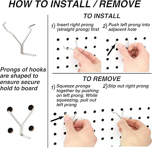 Miniatura 10 de Ganchos en L para panel perforado