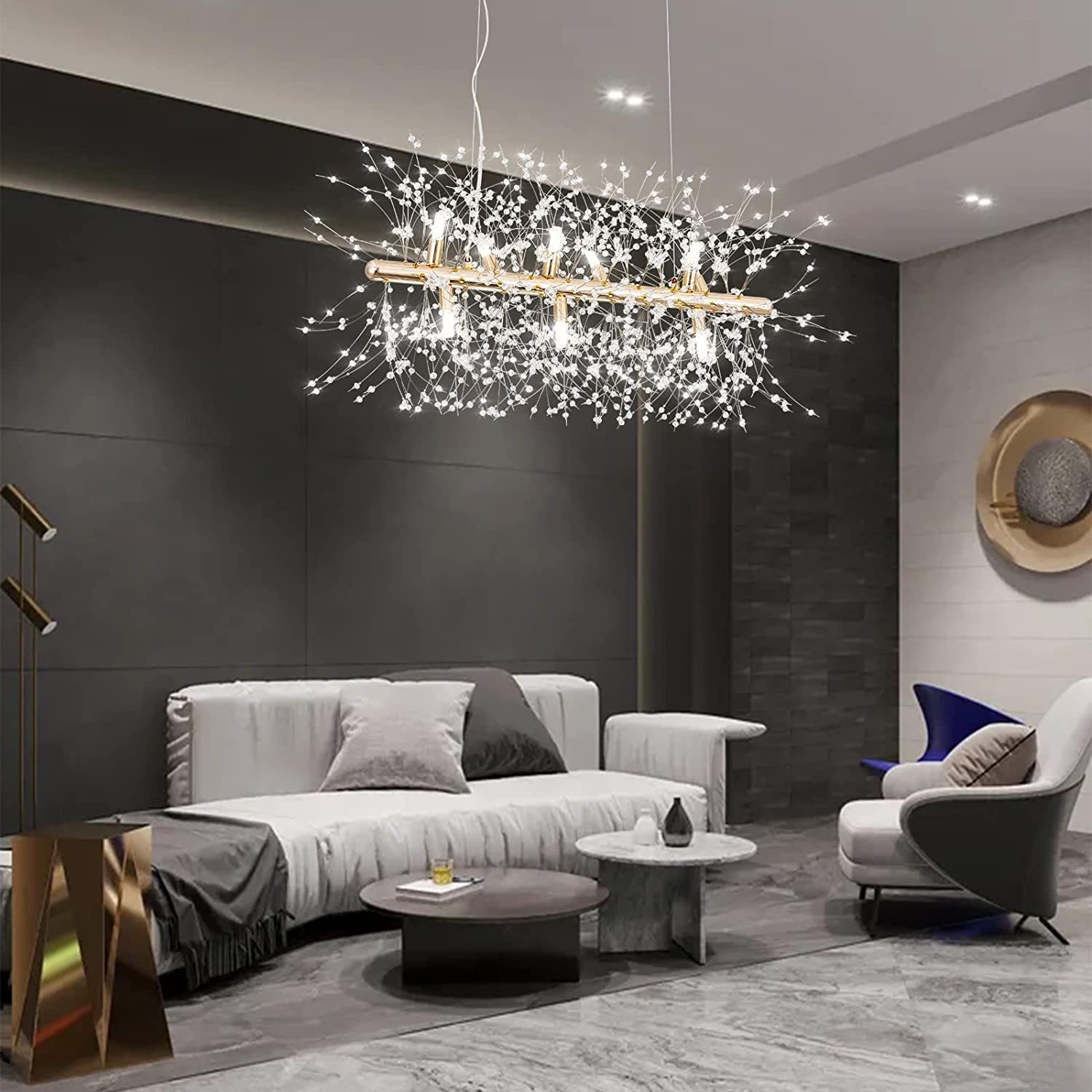 Amazon.co.jp : Okelly ライ シャンデリア モダン 省エネ 照明LED