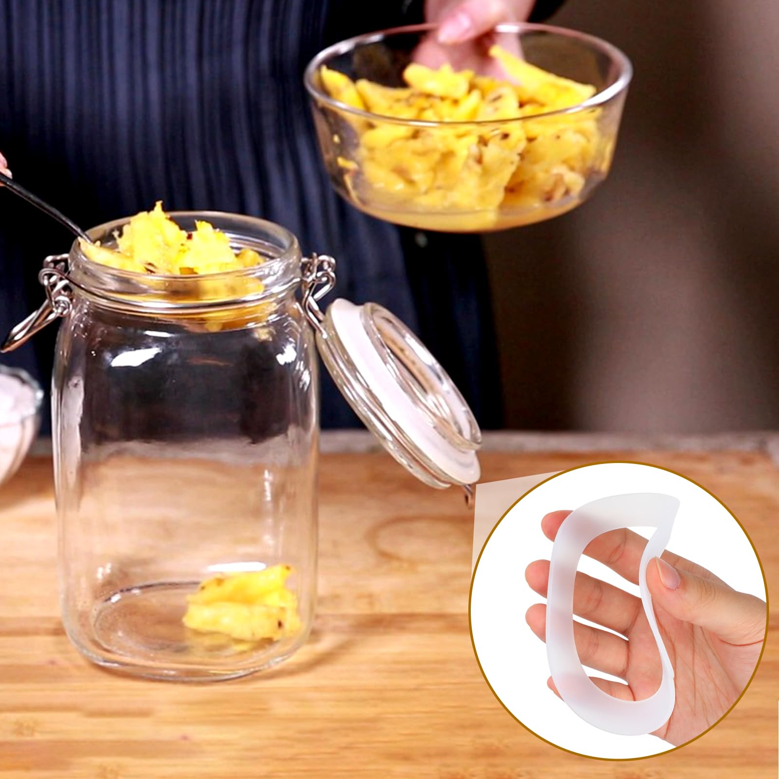 MBAIYO Silikon Dichtungen Für Weckgläser - 15 Stück, 7cm Innendurchmesser, Wiederverwendbar & Auslaufsicher