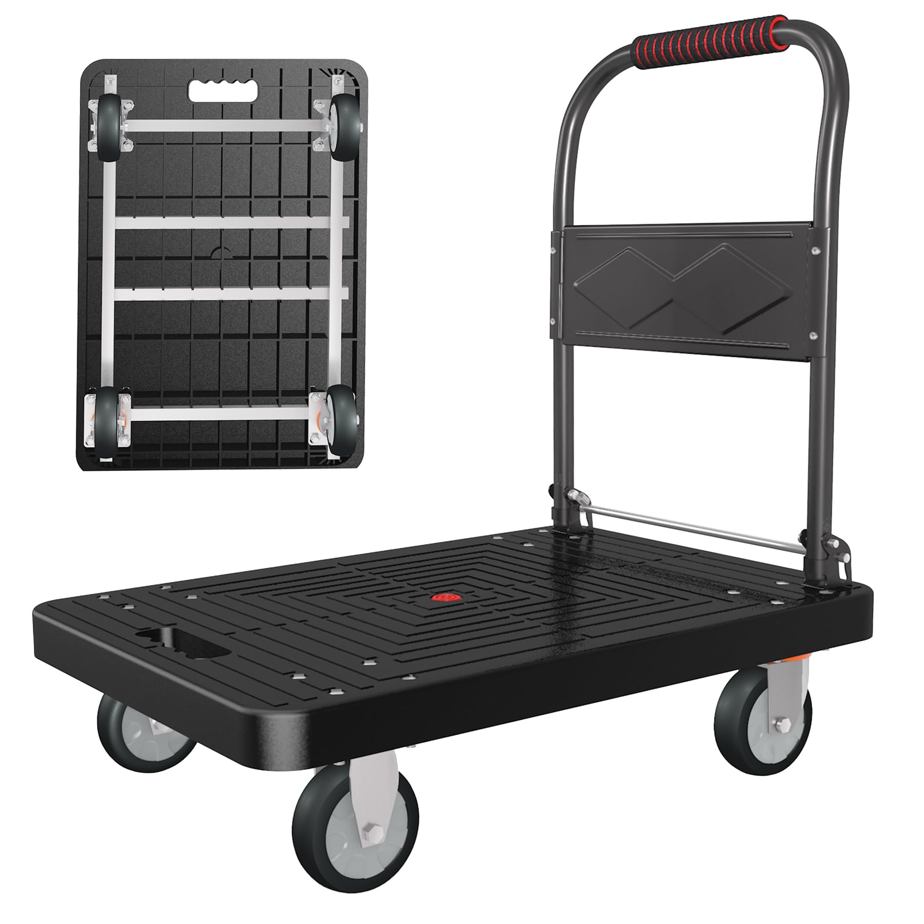 Heavy-Duty Folding Platform Truck - 1000lbs Capacity -1