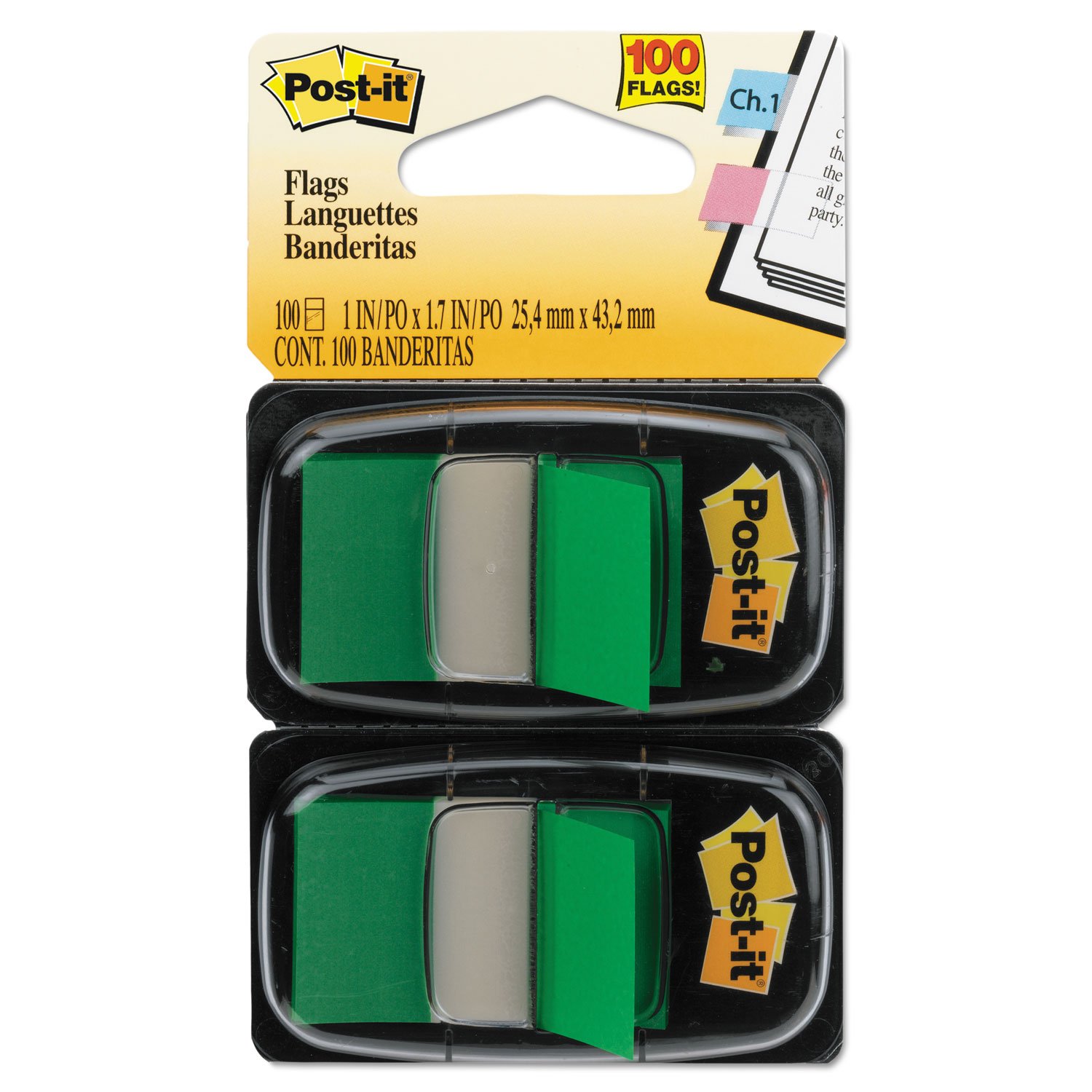 MMM680GN2 Post-it Standard Klebeband Flaggen im Spender