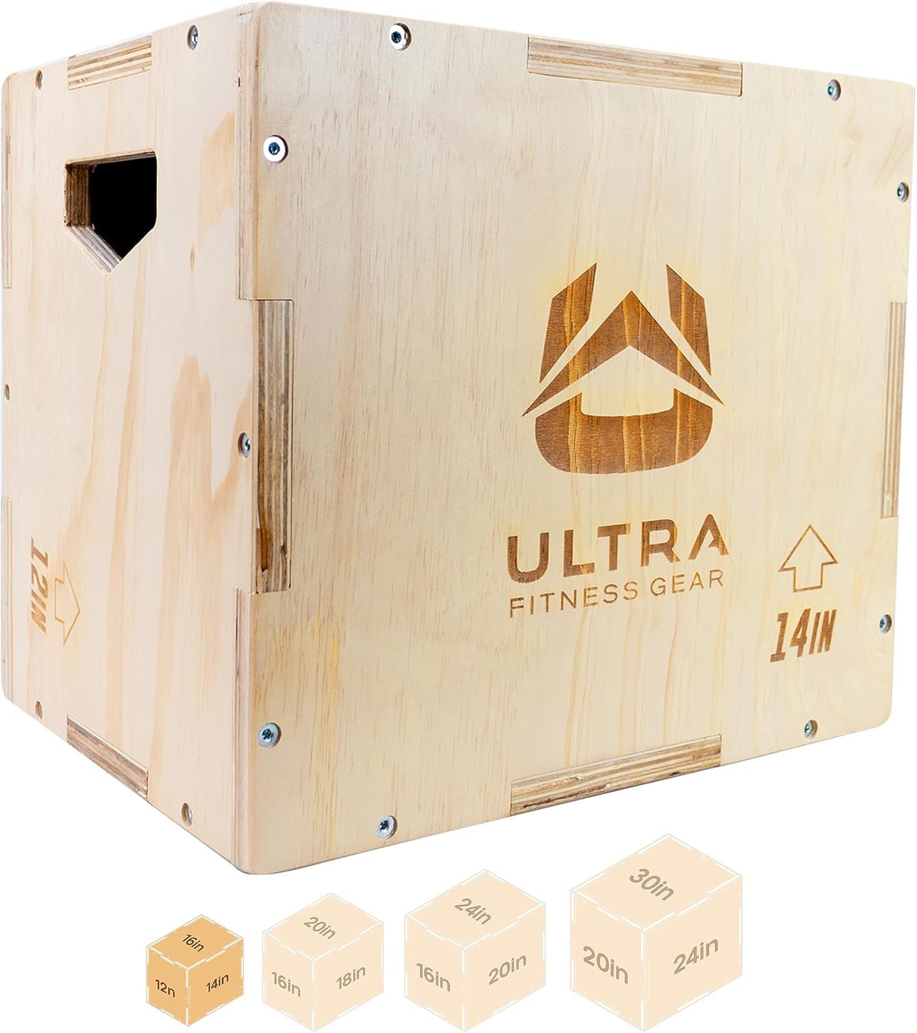Plyo Box 3 in 1 in legno per salto, allenamento MMA, pliometria.