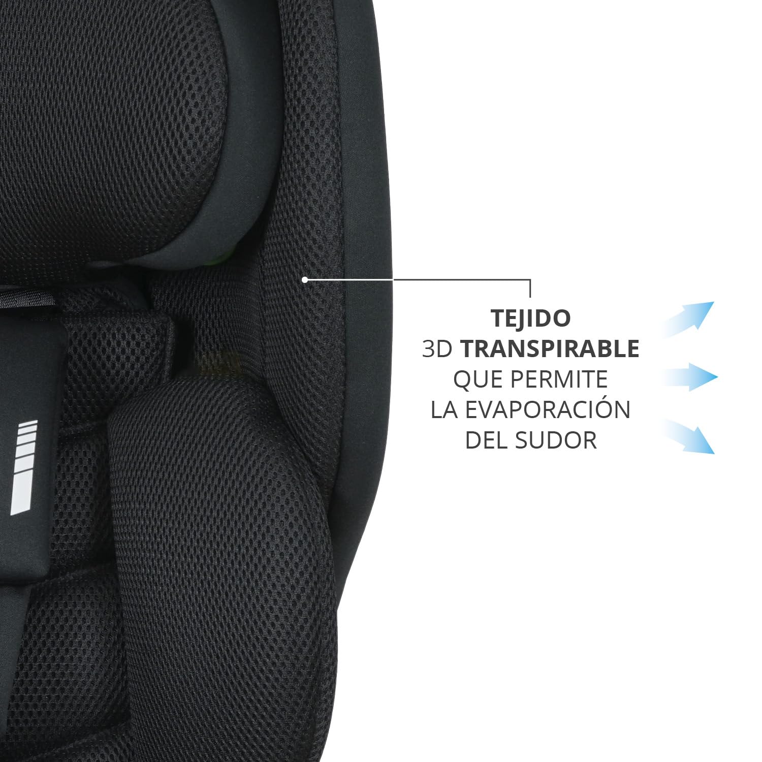 Play One i-Size. Silla de coche con isofix grupo 1/2/3, para bebé de 15 meses y niños de hasta 12 años o 76 cm - 150 cm altura (Black Safe&Go)